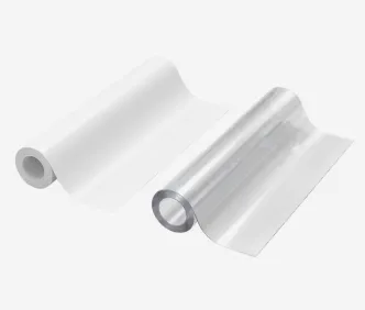 PVC fabric samples including white and transparent variants for custom inflatable production